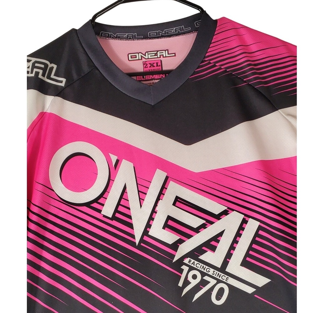 Oneal‎ Element Series Womens 2XL Motocross Jersey Pink Black White Racing Top